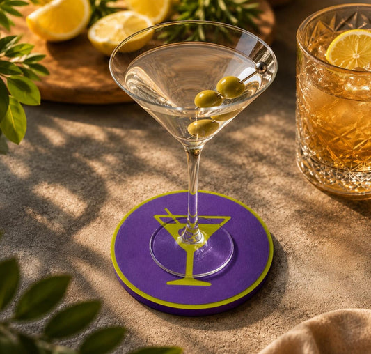 Martini Untersetzer Personalisierbar | Moderner Glasuntersetzer