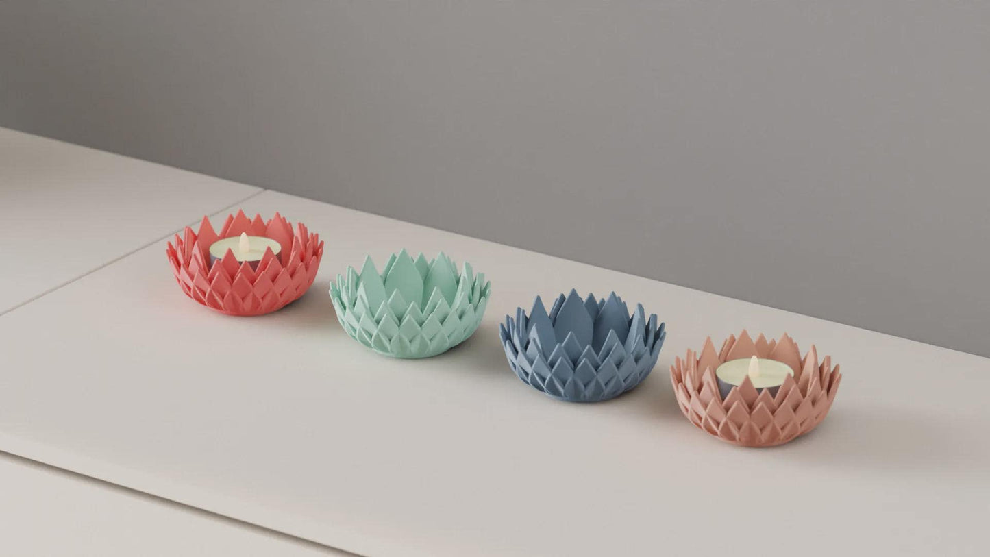 Lotus-LED-Teelichthalter 28 Farben PLA 3D Druck