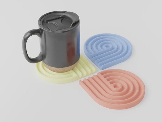 Untersetzer 28 Farben PLA 3D Druck