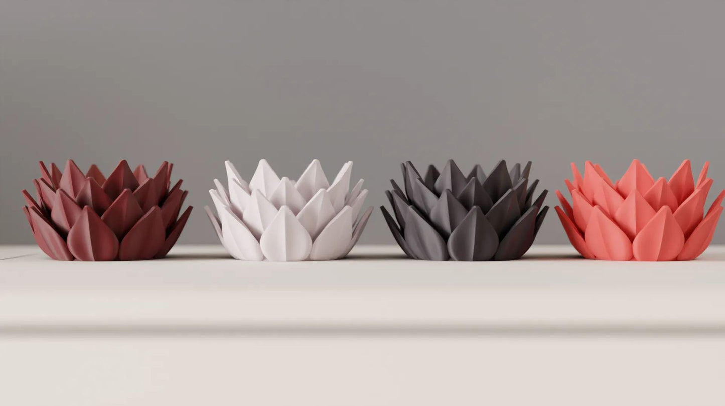 Lotus-LED-Teelichthalter 28 Farben PLA 3D Druck
