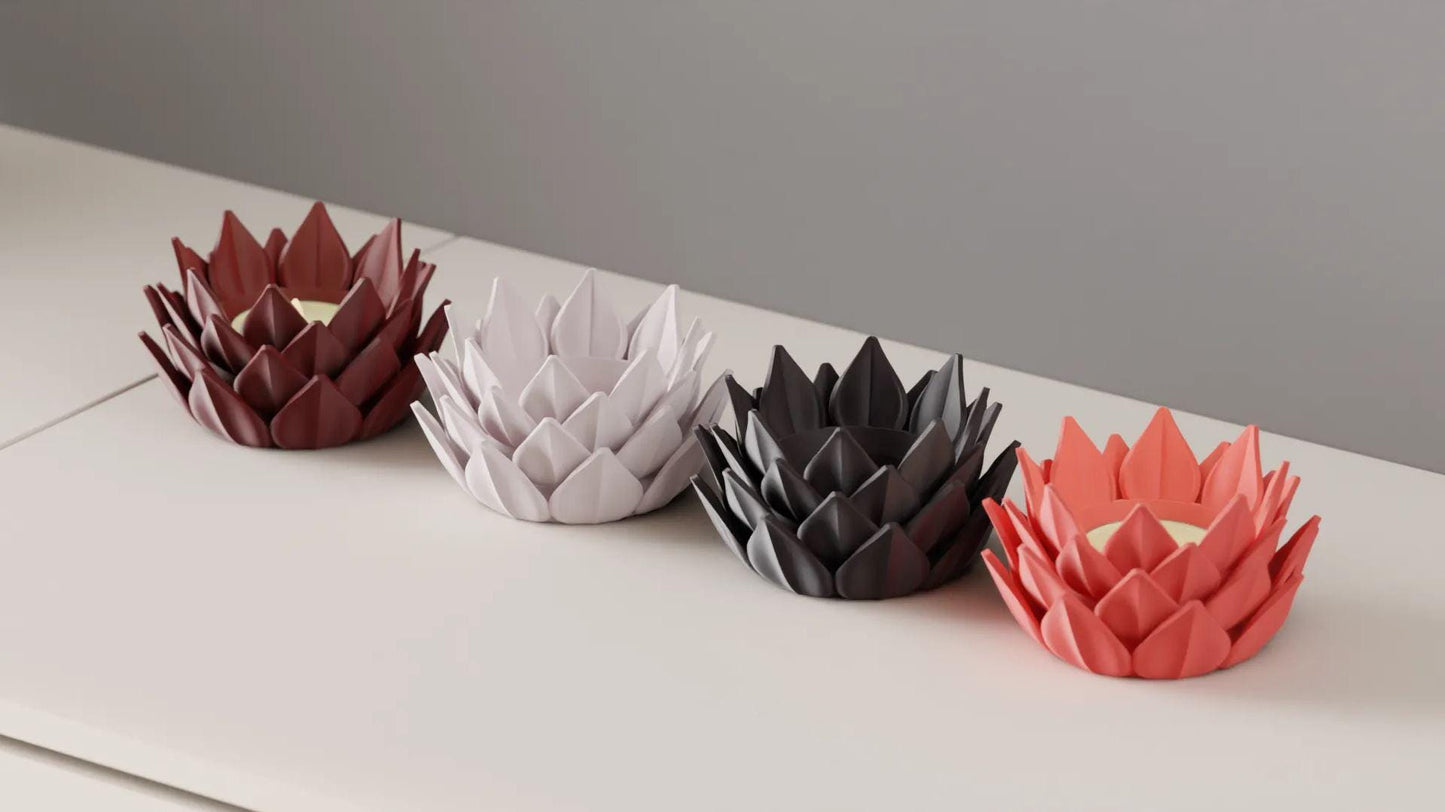 Lotus-LED-Teelichthalter 28 Farben PLA 3D Druck