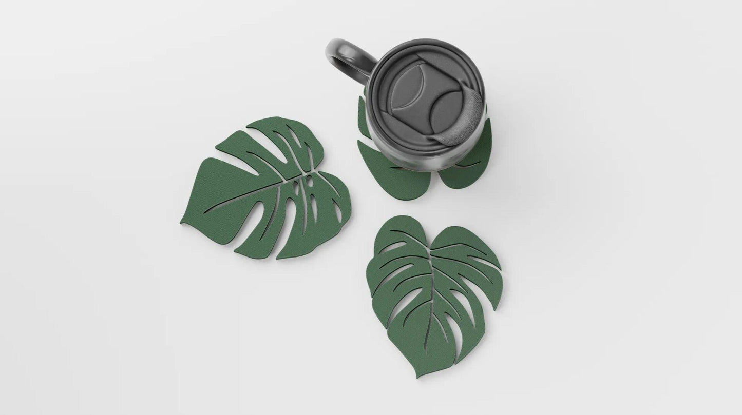 Monstera Untersetzer 28 Farben PLA 3D Druck