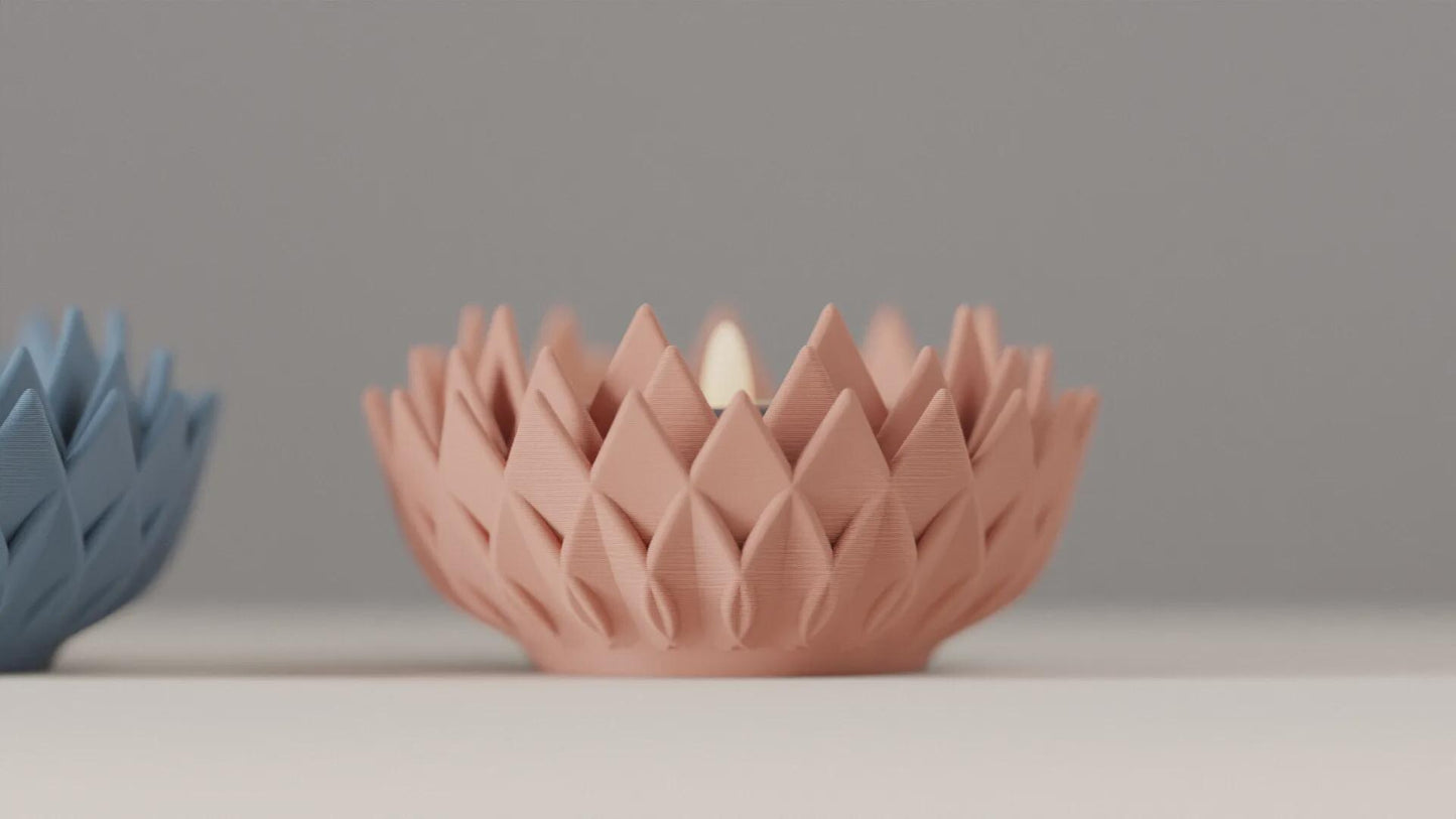 Lotus-LED-Teelichthalter 28 Farben PLA 3D Druck