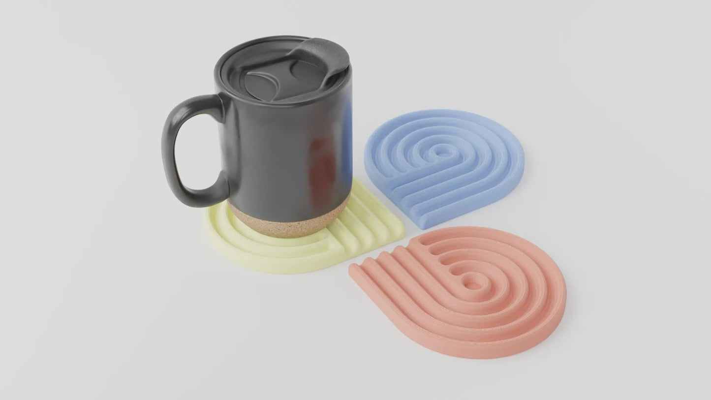 Untersetzer 28 Farben PLA 3D Druck