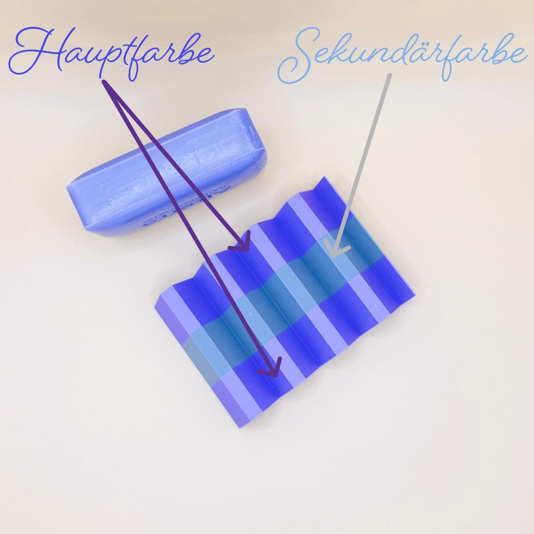 Zweifarbige Seifenablage 28 Farben PLA 3D Druck