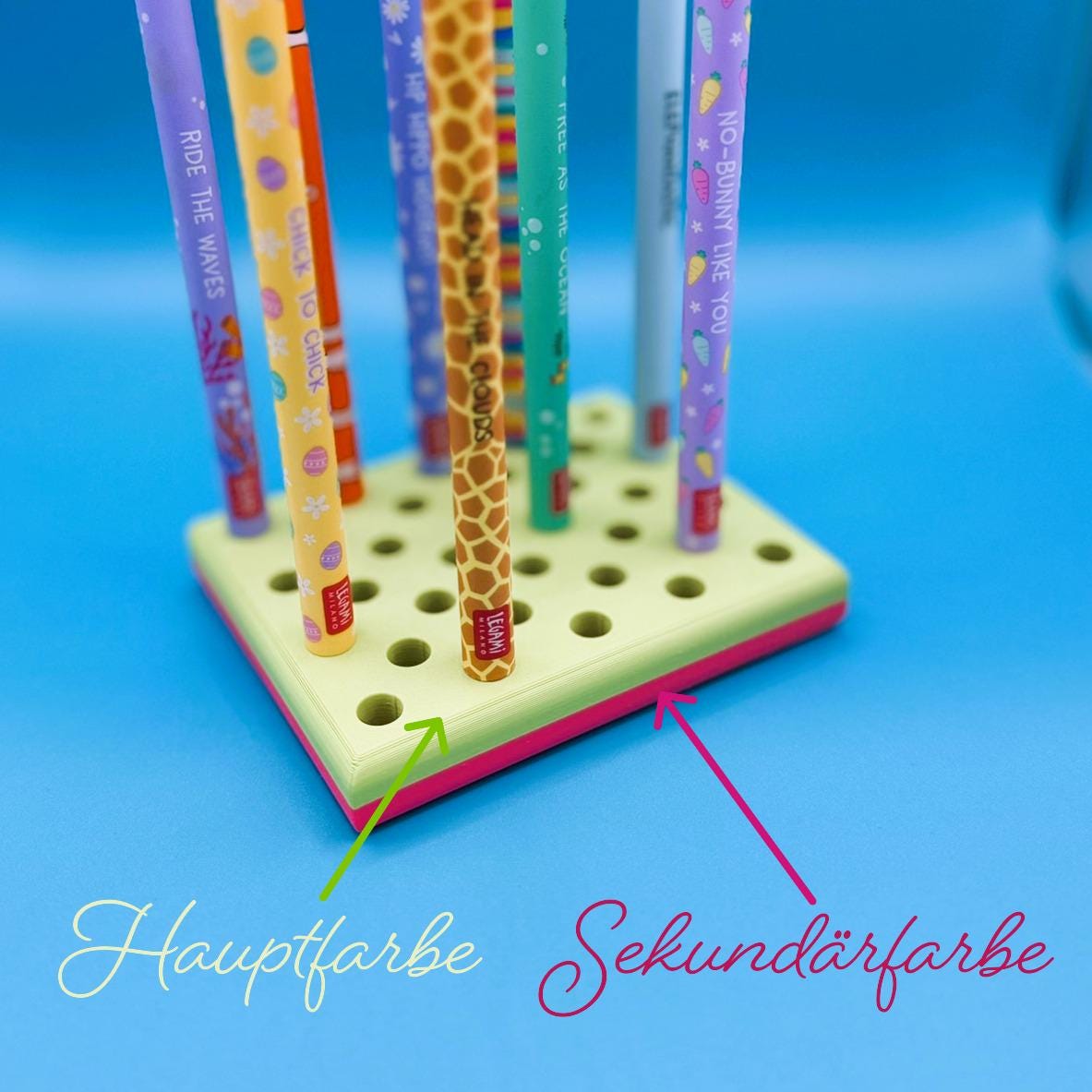 Zweifarbiger Stifthalter für Legami Stifte 28 Farben PLA 3D Druck