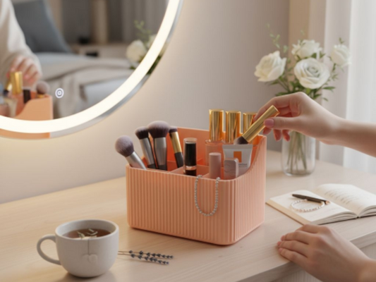 Make up Organizer mit sechs Fächern 28 Farben PLA