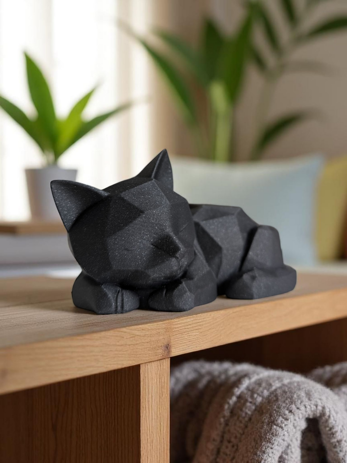 Niedliche schlafende Low-Poly-Katze 28 Farben PLA