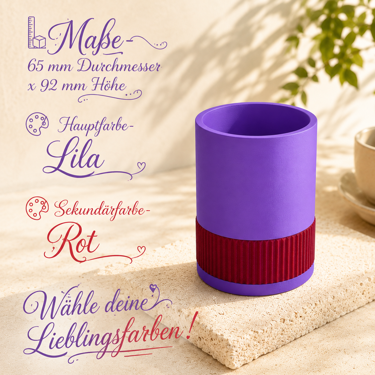 Personalisierter Stiftebecher – Dein Design, deine Farben