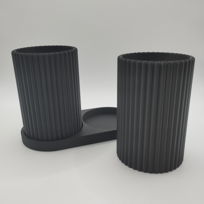 Doppelzahnbürstenhalter-Set 28 Farben PLA