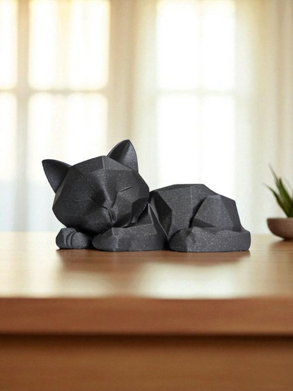 Niedliche schlafende Low-Poly-Katze 28 Farben PLA