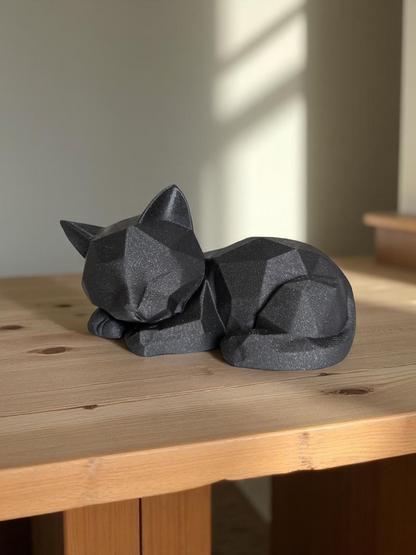 Niedliche schlafende Low-Poly-Katze 28 Farben PLA