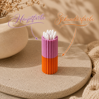 Wattestäbchenbecher 28 Farben 3D gedruckt PLA