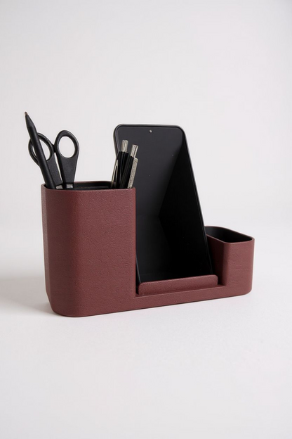 Schreibtisch-Organizer mit integriertem Handyhalter 28 Farben PLA