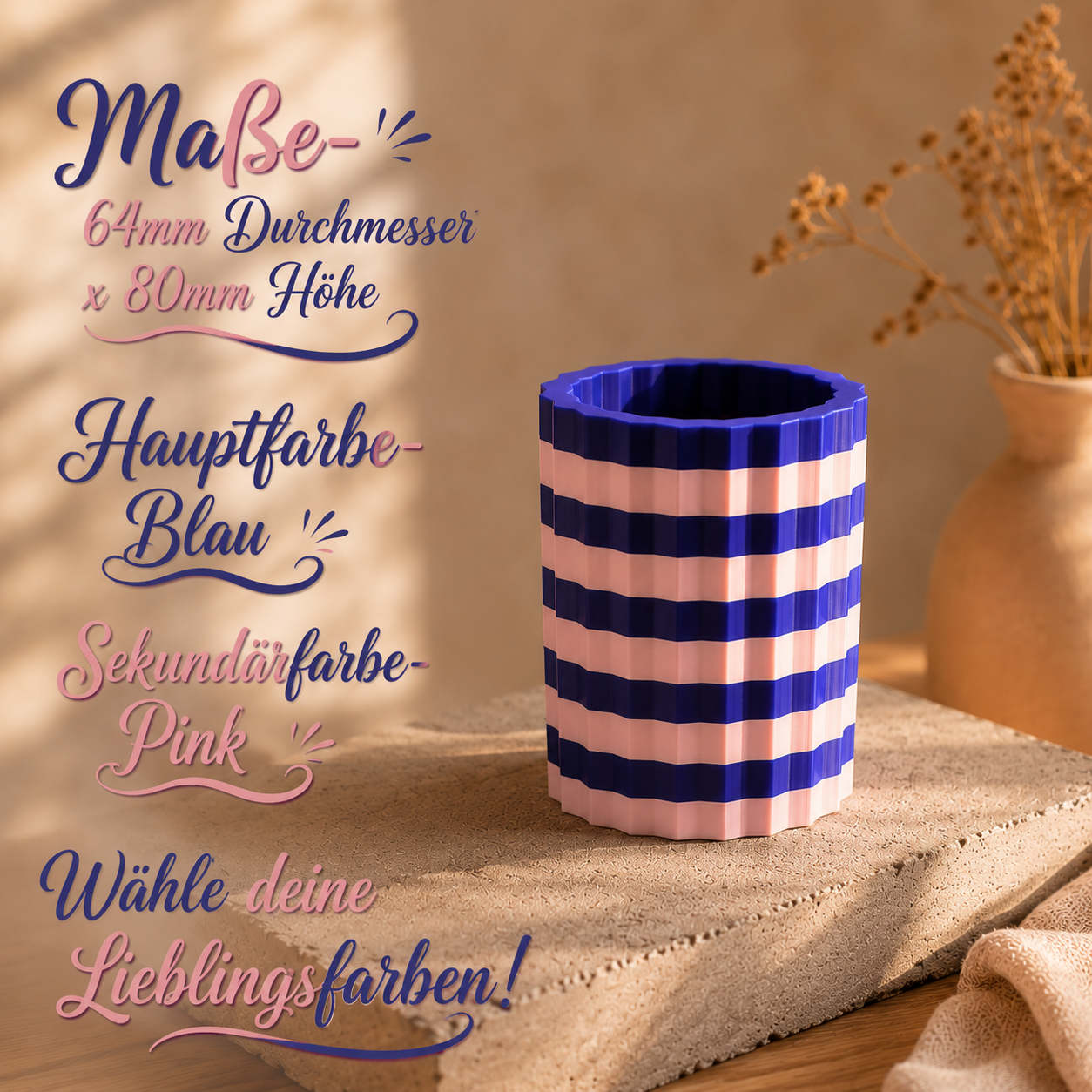 Personalisierter Stiftebecher – Dein Design, deine Farben