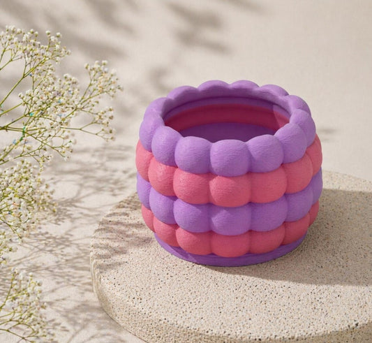 Moderner Schminkbecher – zweifarbiges Bubble Design