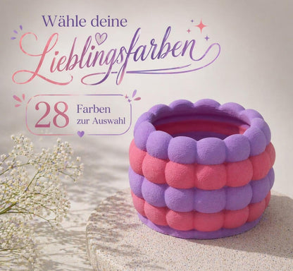 Moderner Schminkbecher – zweifarbiges Bubble Design