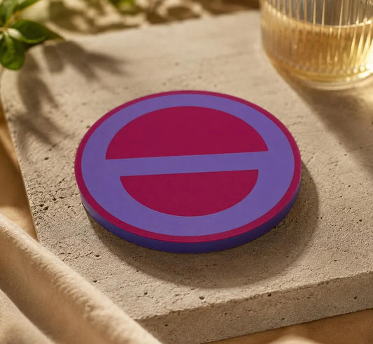 Moderner Design-Untersetzer „Circle Line“ – Personalisierbar | Moderner Glasuntersetzer