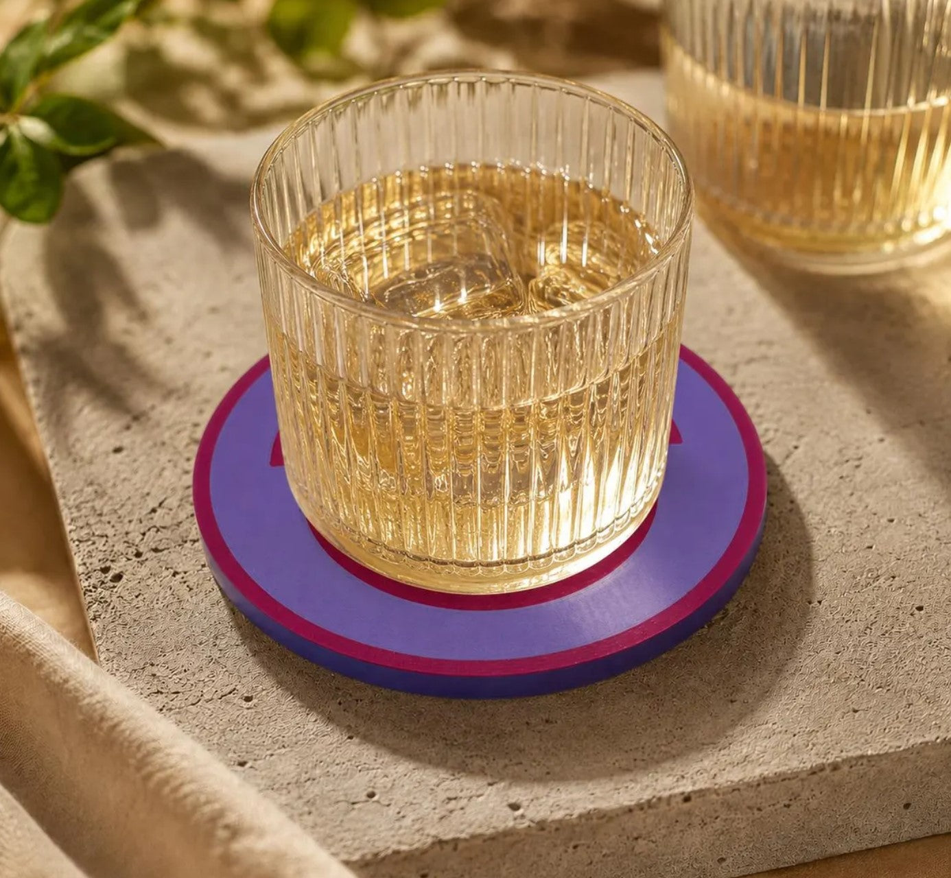 Moderner Design-Untersetzer „Circle Line“ – Personalisierbar | Moderner Glasuntersetzer