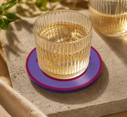 Moderner Design-Untersetzer „Circle Line“ – Personalisierbar | Moderner Glasuntersetzer