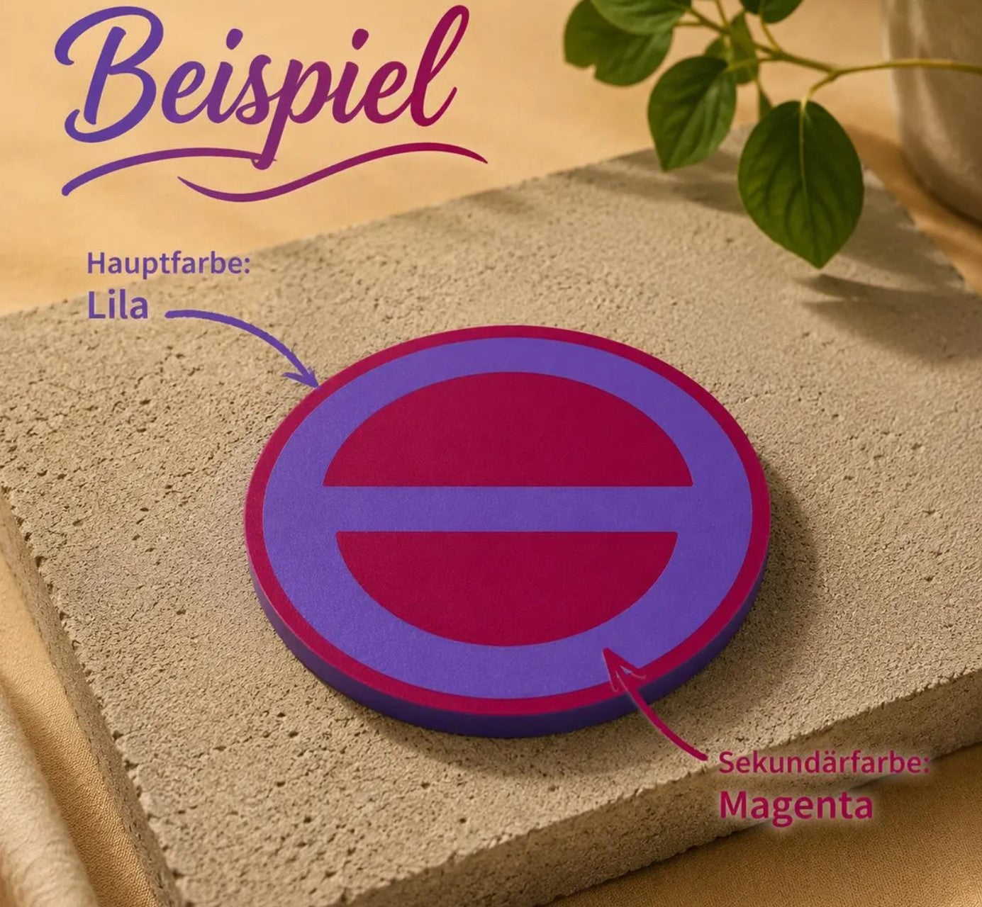 Moderner Design-Untersetzer „Circle Line“ – Personalisierbar | Moderner Glasuntersetzer