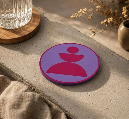 Design Untersetzer „Balance“ Personalisierbar | Moderner Glasuntersetzer