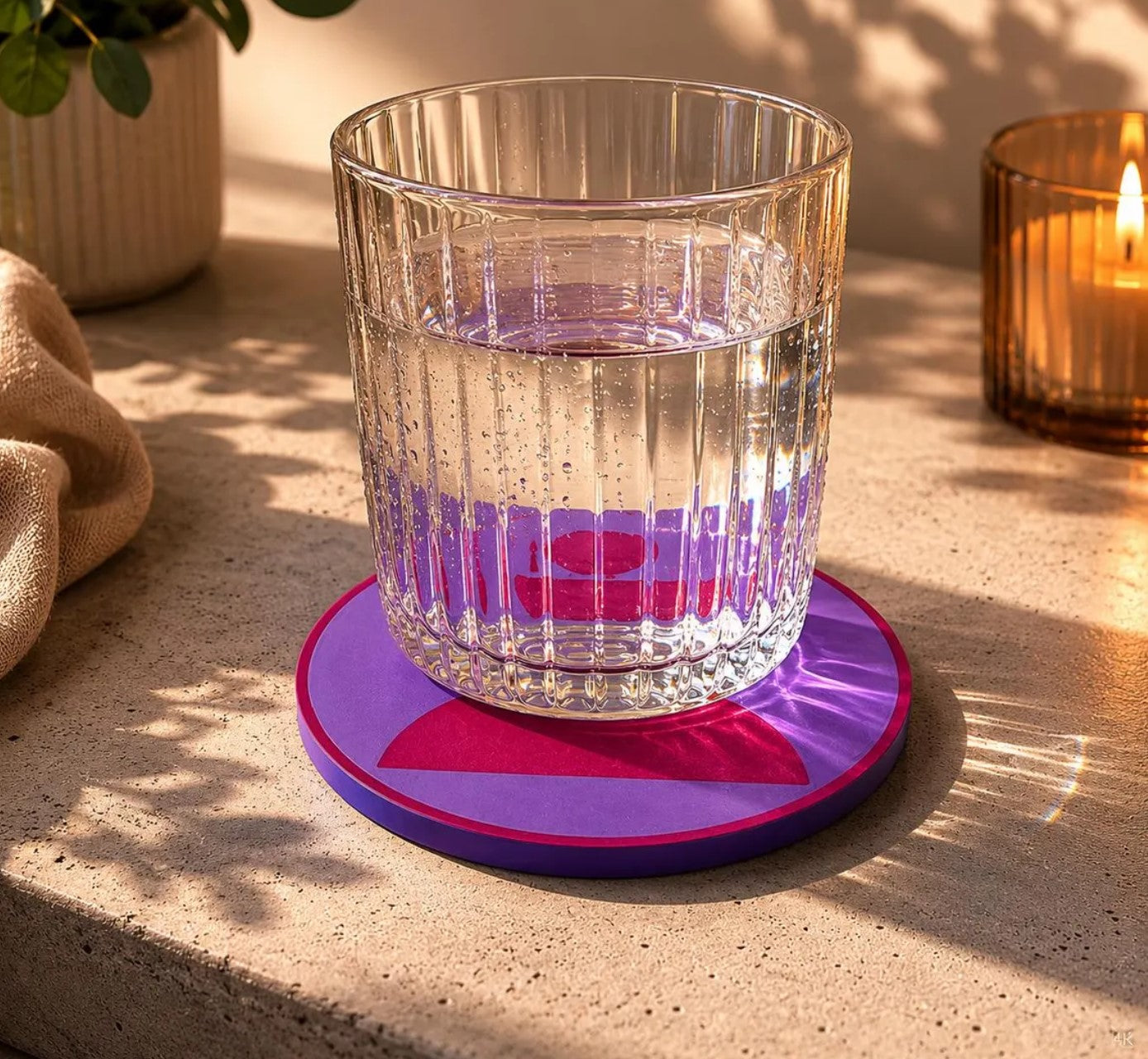 Design Untersetzer „Balance“ Personalisierbar | Moderner Glasuntersetzer