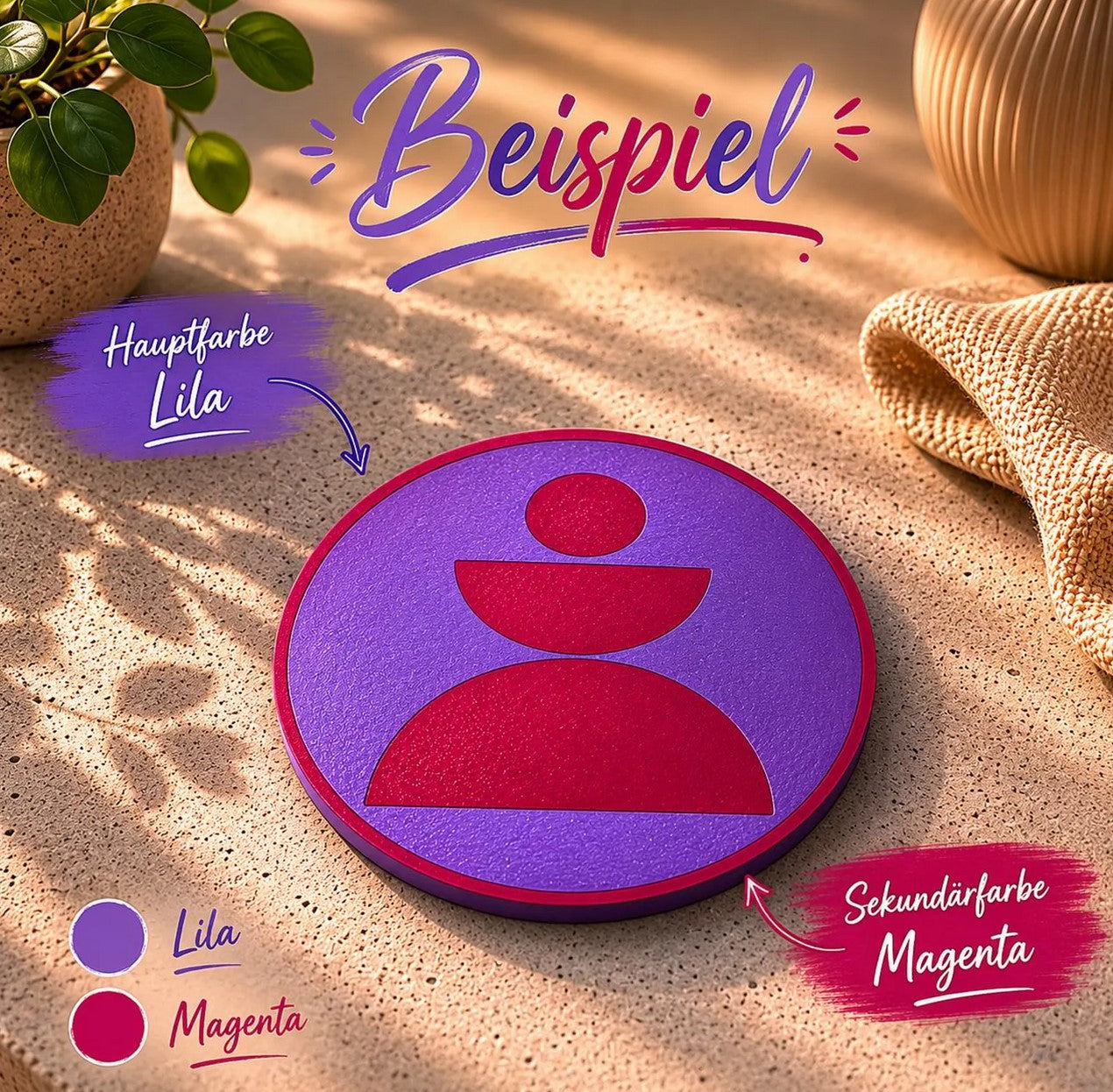 Design Untersetzer „Balance“ Personalisierbar | Moderner Glasuntersetzer