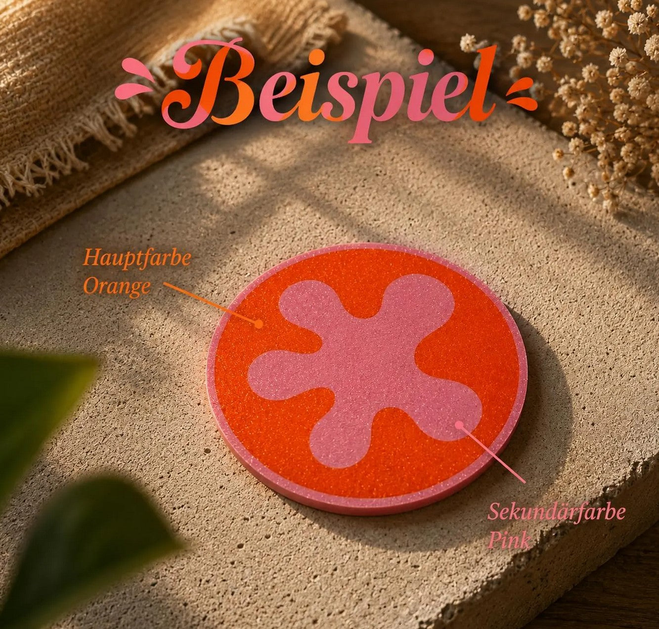 Retro Splash Untersetzer Personalisierbar | Moderner Glasuntersetzer