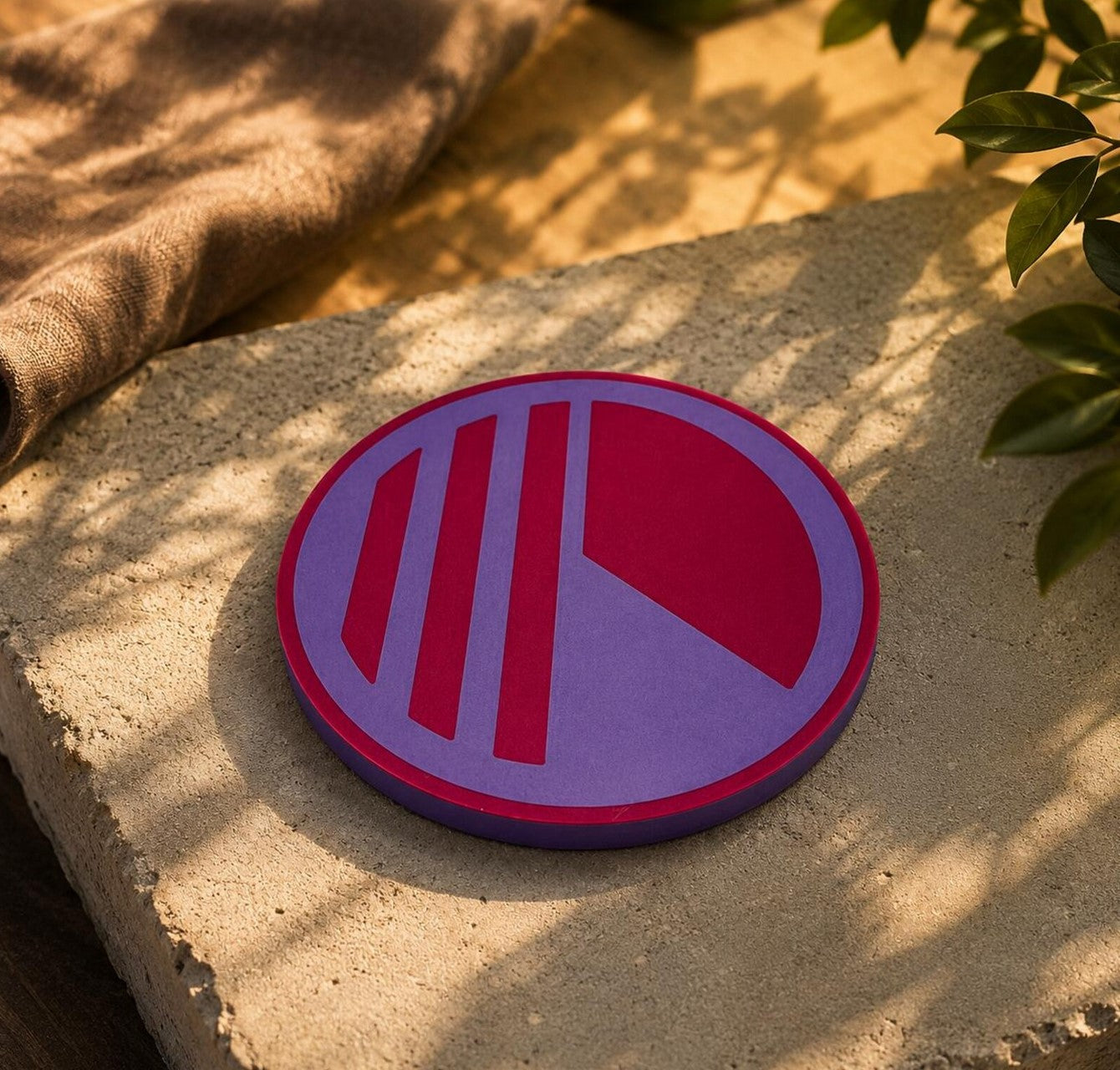 Moderner Design-Untersetzer „Geo Lines“  Personalisierbar | Moderner Glasuntersetzer