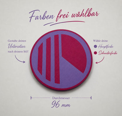 Moderner Design-Untersetzer „Geo Lines“  Personalisierbar | Moderner Glasuntersetzer