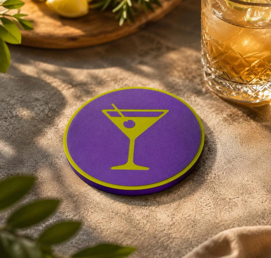 Martini Untersetzer Personalisierbar | Moderner Glasuntersetzer