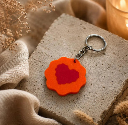 Schlüsselanhänger „Heart Bloom“ Personalisierbar