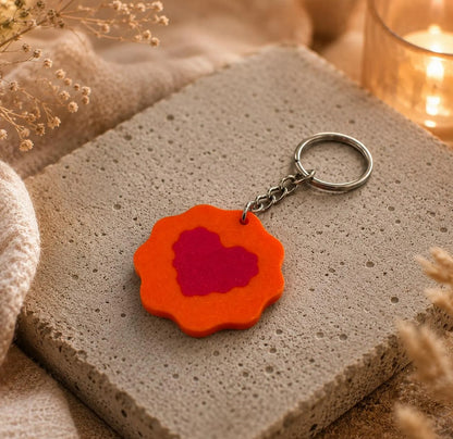 Schlüsselanhänger „Heart Bloom“ Personalisierbar