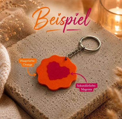 Schlüsselanhänger „Heart Bloom“ Personalisierbar