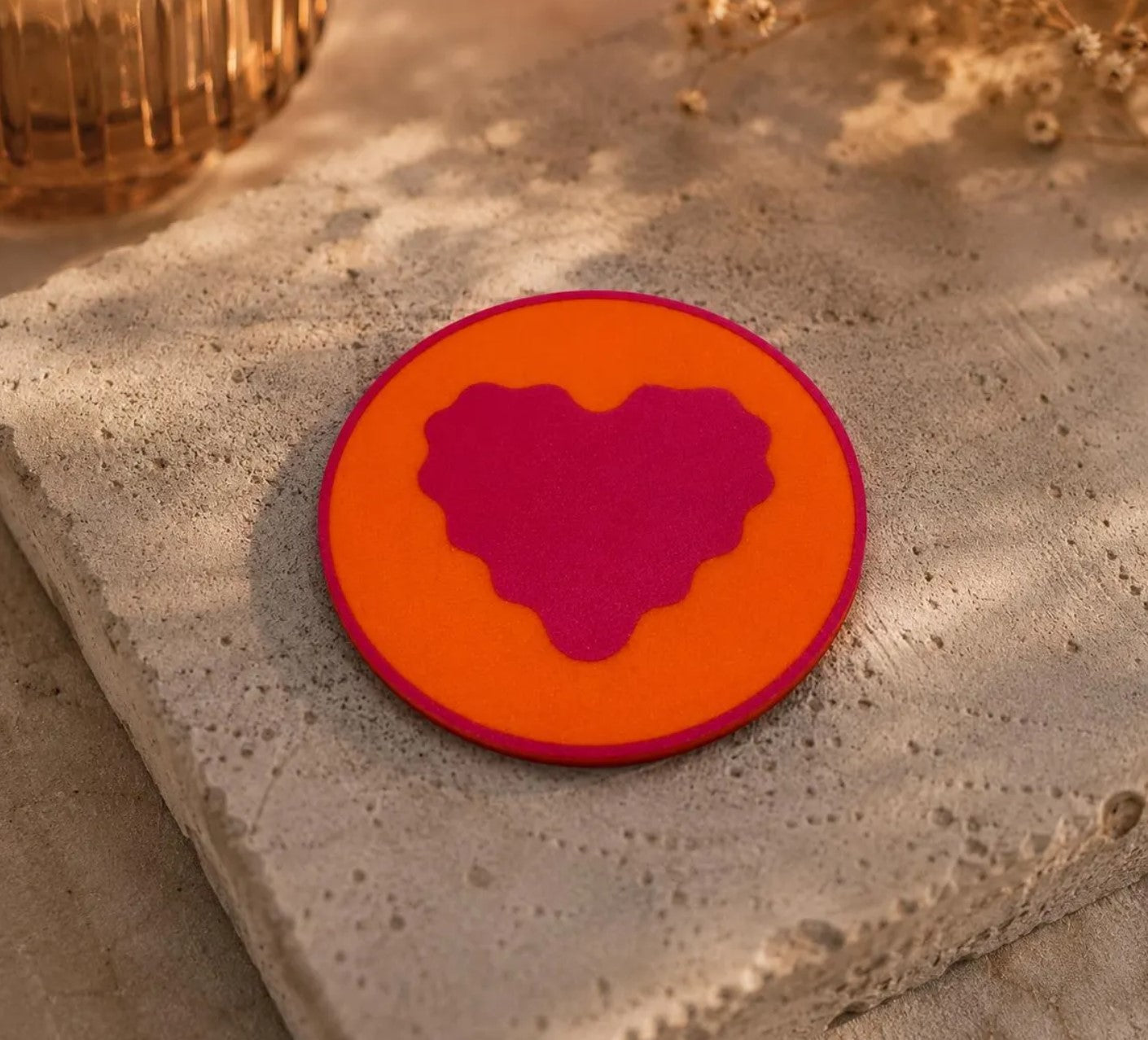 Design-Untersetzer „Scallop Heart“ – Moderner Herz-Untersetzer  | Individuell konfigurierbar