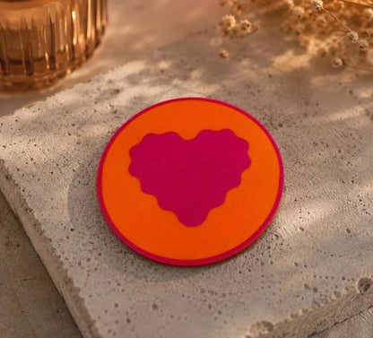 Design-Untersetzer „Scallop Heart“ – Moderner Herz-Untersetzer  | Individuell konfigurierbar