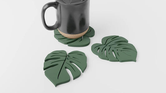 Monstera Untersetzer 28 Farben PLA 3D Druck