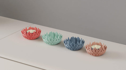 Lotus-LED-Teelichthalter 28 Farben PLA 3D Druck