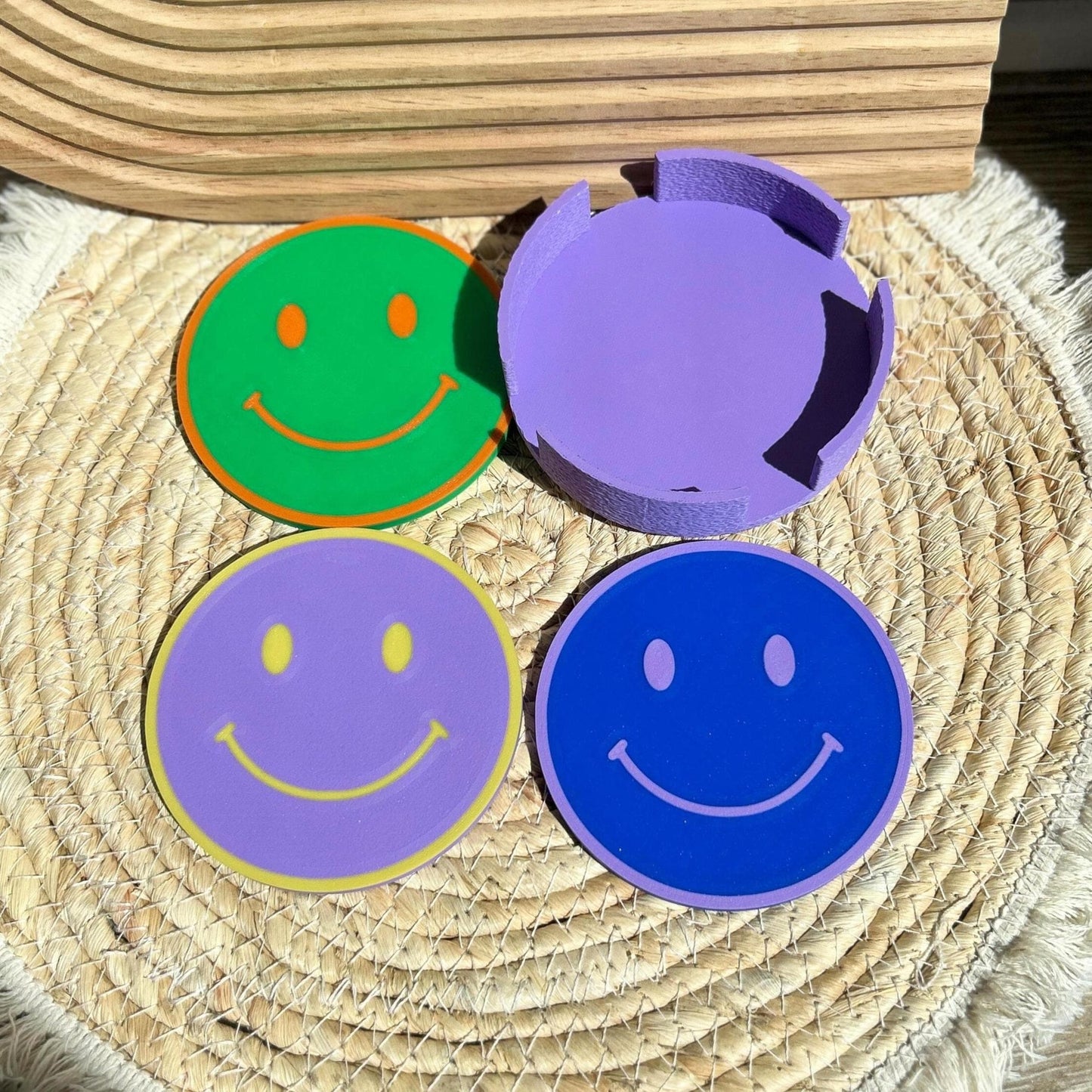 Smiley Untersetzer 28 Farben PLA 3D Druckt