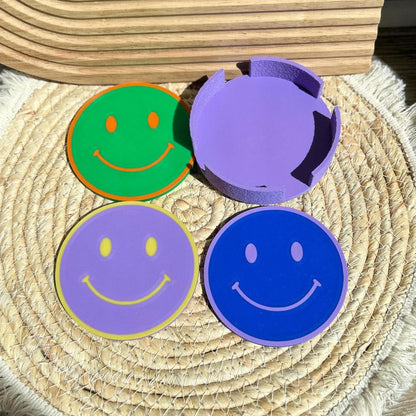 Smiley Untersetzer 28 Farben PLA 3D Druckt