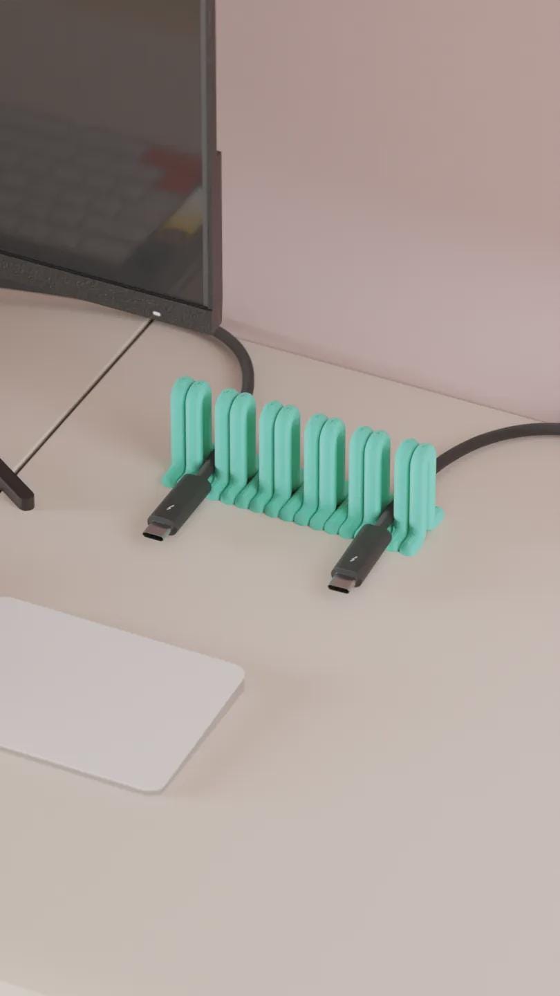 USB-Kabelhalter für den Schreibtisch 28 Farben PLA 3D Druck