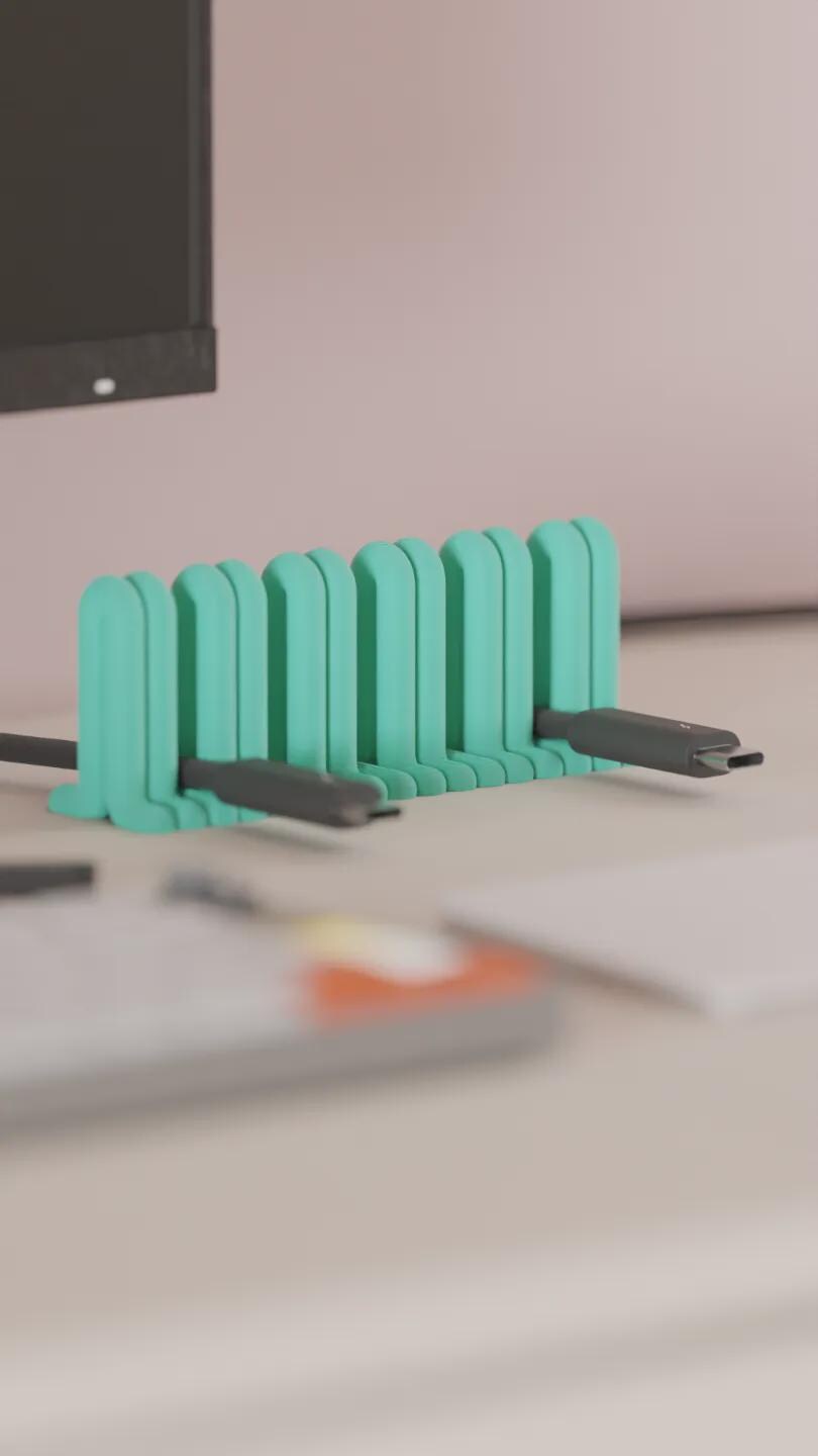 USB-Kabelhalter für den Schreibtisch 28 Farben PLA 3D Druck