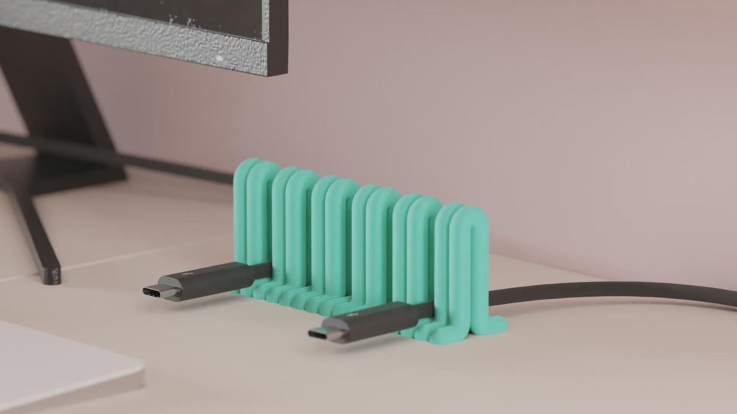 USB-Kabelhalter für den Schreibtisch 28 Farben PLA 3D Druck