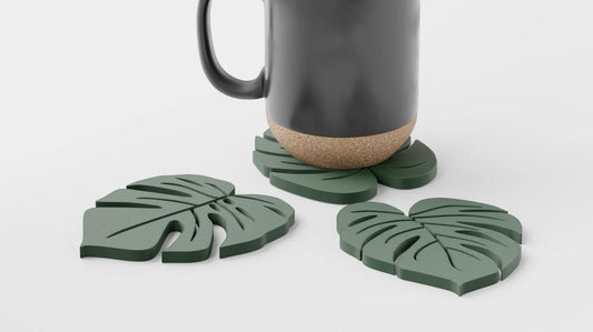 Monstera Untersetzer 28 Farben PLA 3D Druck