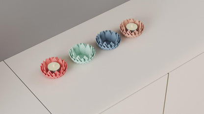 Lotus-LED-Teelichthalter 28 Farben PLA 3D Druck