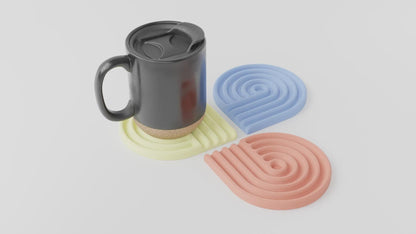 Untersetzer 28 Farben PLA 3D Druck