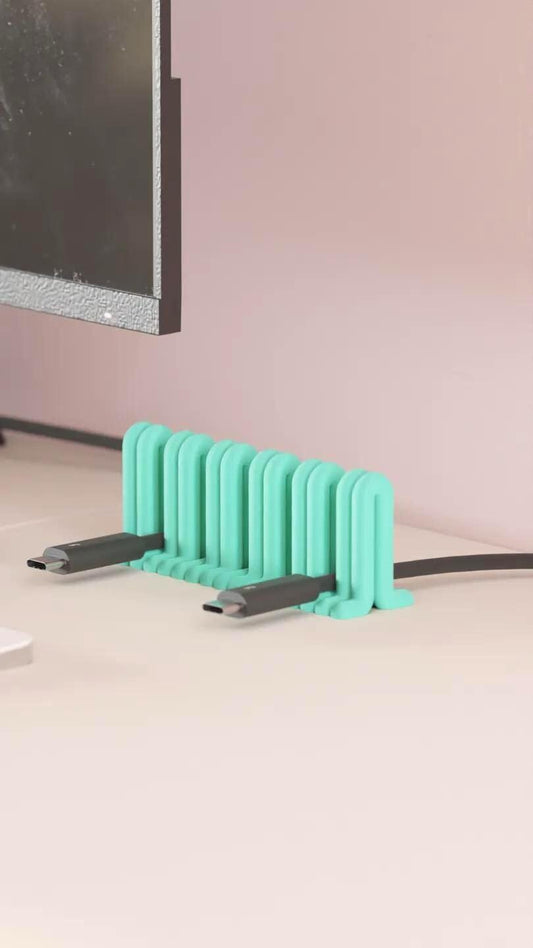 USB-Kabelhalter für den Schreibtisch 28 Farben PLA 3D Druck