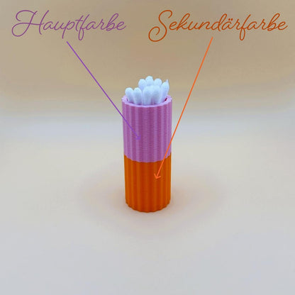 Wattestäbchenbecher 28 Farben 3D gedruckt PLA
