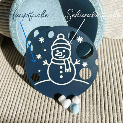 Schneemann für Stapelsteine 28 Farben 3D gedruckt